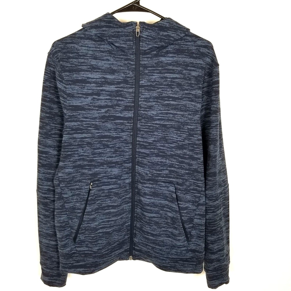 Lululemon Men City Sweat Zip Hoodie Jacket Jacquard Size S True Navy Blue